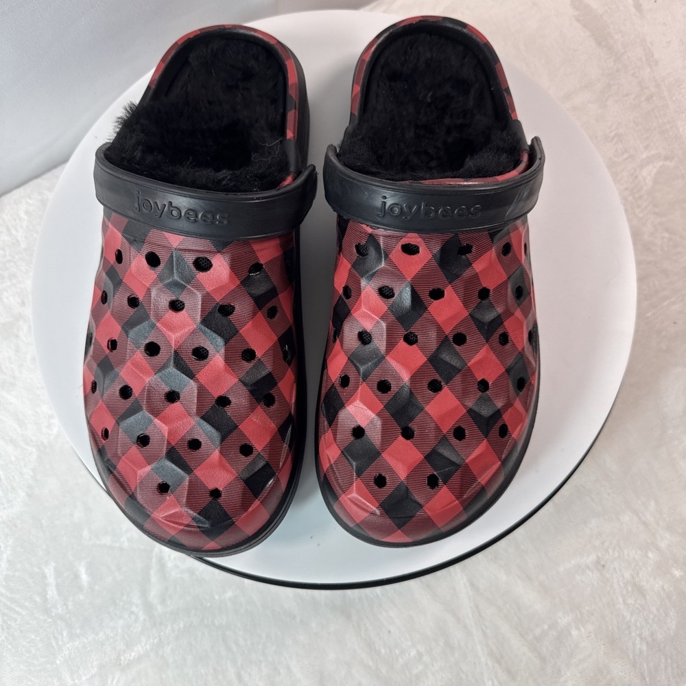 Joybees Lined Black/ Red Clogs M 7/ W 9